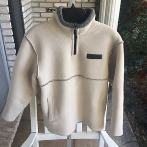 Extreme limit kid cream jacket with gray accents